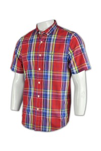 R152 量身訂造男士襯衫 設計格仔襯衫款式  訂造恤衫專門店